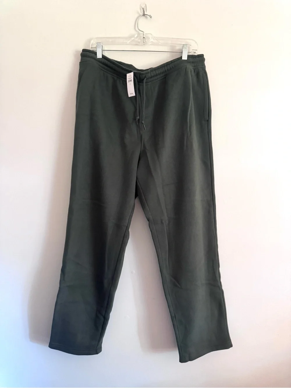 NWT 2026 GAP Men's Olive Green Drawstring Sweatpants L Vintage Soft